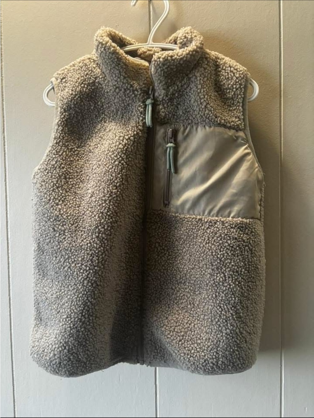 H&M Tan Sherpa Fleece Vest for Kids